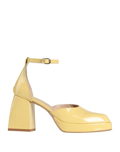 Accademia Woman Pumps Light Yellow Size 9 Soft Leather
