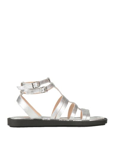 Janet & Janet Woman Sandals Silver Size 7 Soft Leather
