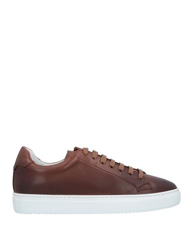 Doucal's Man Sneakers Cocoa Size 10.5 Leather In Brown