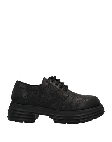 Mich E Simon Woman Lace-up Shoes Black Size 6 Soft Leather