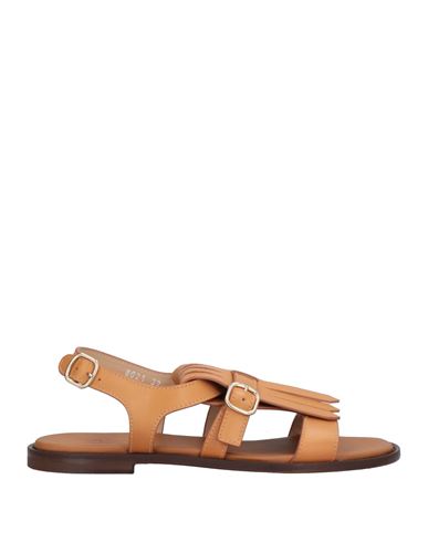 Doucal's Woman Sandals Camel Size 6 Leather In Beige