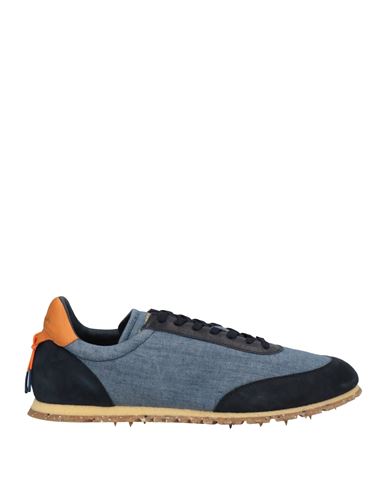 Shop Barracuda Man Sneakers Slate Blue Size 8 Textile Fibers, Soft Leather