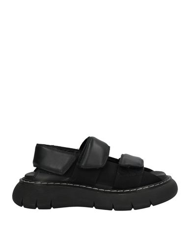 Khaite Side Touch-strap Sandals In Black