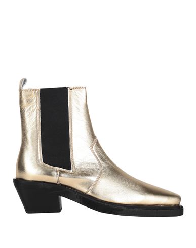 Topshop Woman Ankle Boots Gold Size 5 Soft Leather
