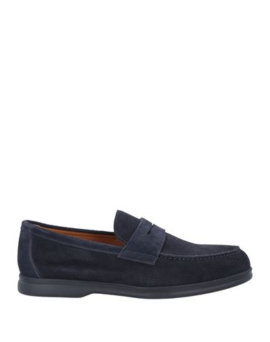 Doucal's Man Loafers Midnight Blue Size 8.5 Leather In Gray