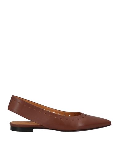 A.testoni A. Testoni Woman Ballet Flats Brown Size 9 Calfskin