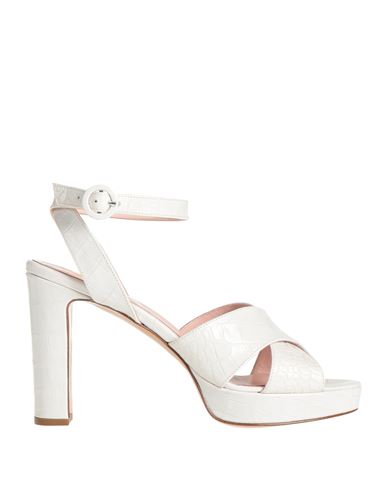 Anna F. Woman Sandals Off White Size 10 Soft Leather