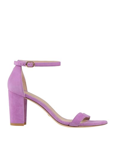 Stuart Weitzman Woman Sandals Light Purple Size 7.5 Soft Leather