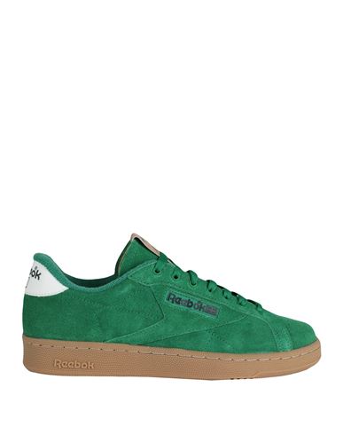 Reebok Club C Grounds Woman Sneakers Green Size 8 Soft Leather, Textile Fibers