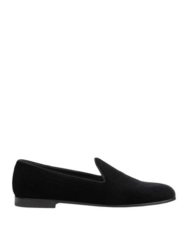 Giorgio Armani Man Loafers Black Size 10.5 Viscose, Cupro