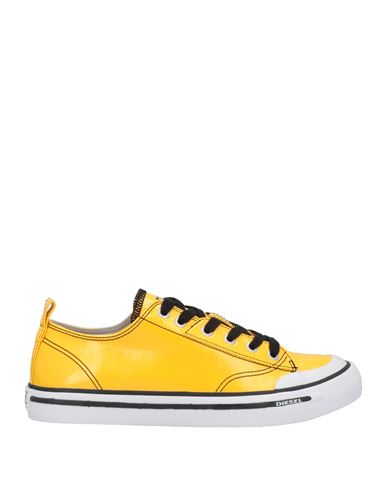 Diesel Woman Sneakers Yellow Size 8.5 Textile Fibers