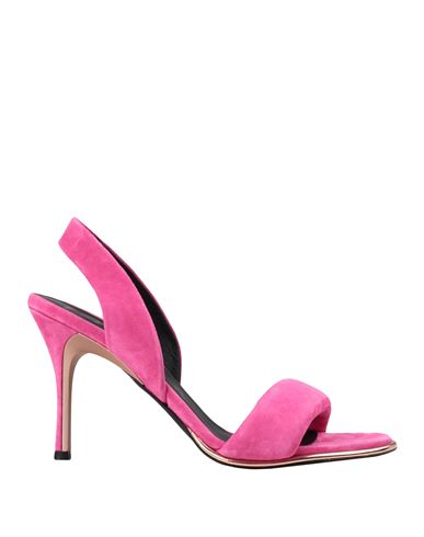 Furla Woman Sandals Fuchsia Size 8 Ovine Leather, Polyurethane In Pink
