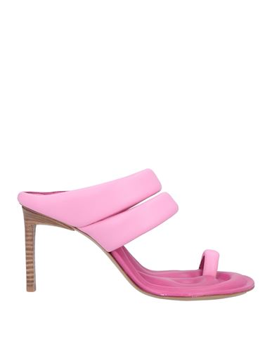 Shop Jacquemus Woman Thong Sandal Fuchsia Size 8 Soft Leather In Pink