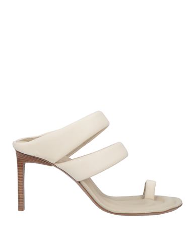 Jacquemus Woman Toe Strap Sandals Beige Size 6 Soft Leather