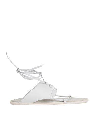 Ann Demeulemeester Woman Sandals White Size 6 Soft Leather
