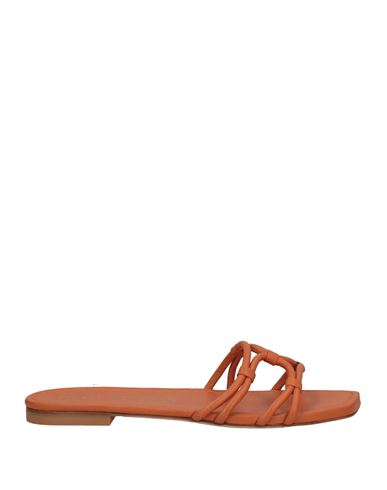 Stuart Weitzman Woman Sandals Orange Size 5.5 Soft Leather