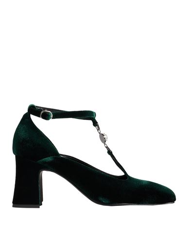Karl Lagerfeld Woman Pumps Emerald Green Size 9 Textile Fibers