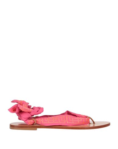 Nupie Nupié Woman Thong Sandal Pink Size 8 Textile Fibers