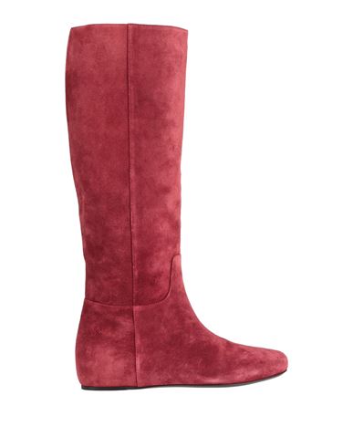 Longchamp Woman Knee Boots Brick Red Size 11 Soft Leather