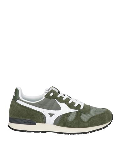 Mizuno Man Sneakers Military Green Size 7.5 Soft Leather, Textile Fibers