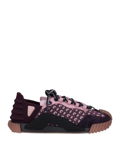 Dolce & Gabbana Woman Sneakers Dark Purple Size 6.5 Leather