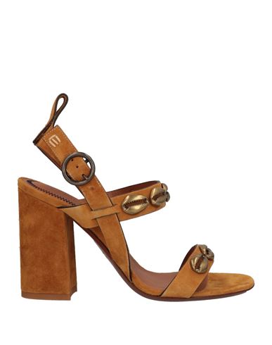 Etro Woman Sandals Ocher Size 8 Soft Leather In Yellow