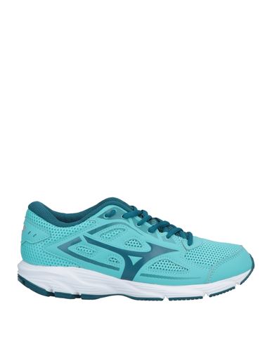Mizuno Woman Sneakers Turquoise Size 10.5 Textile Fibers, Rubber In Blue