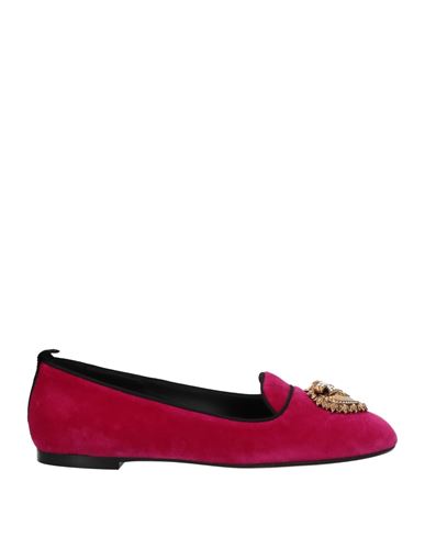 Dolce & Gabbana Woman Loafers Magenta Size 5.5 Textile Fibers