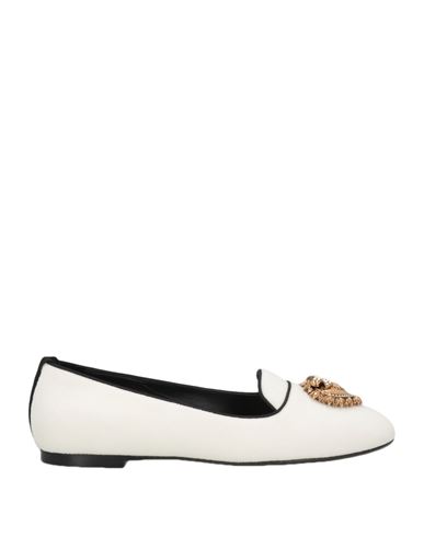 Dolce & Gabbana Woman Loafers Off White Size 6 Textile Fibers