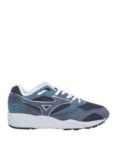 Mizuno Man Sneakers Slate Blue Size 9 Soft Leather, Textile Fibers