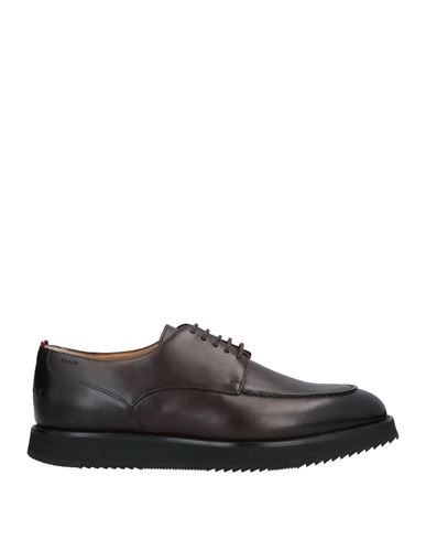 Bally Man Lace-up Shoes Dark Brown Size 7.5 Calfskin In Brown