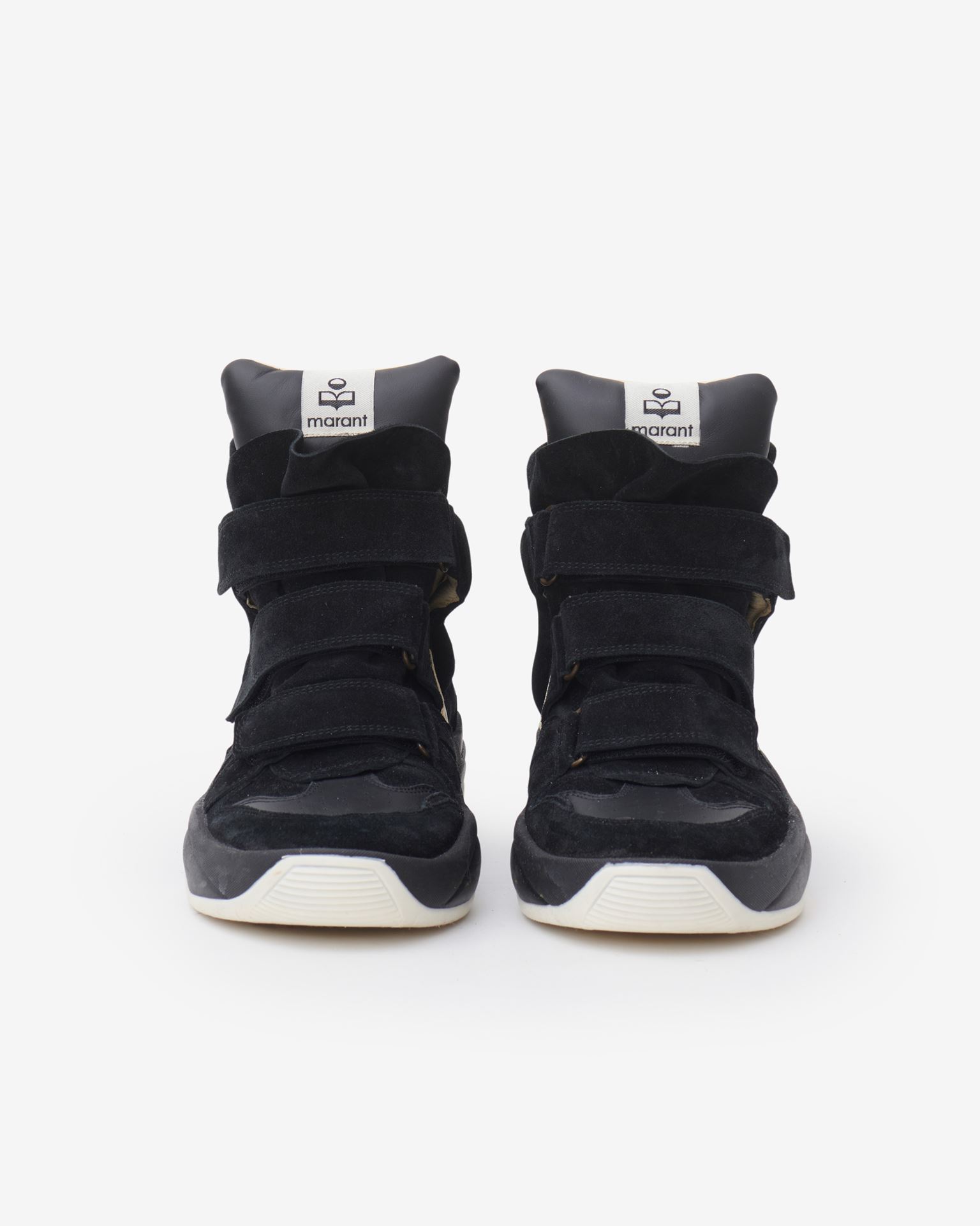 Shop Isabel Marant Bumkeeh Leather Sneakers In Black