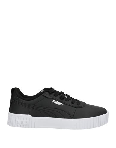 Puma Woman Sneakers Black Size 6.5 Textile Fibers, Leather