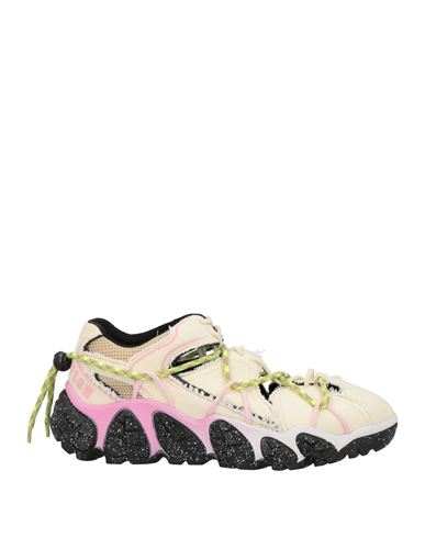 Msgm Man Sneakers Ivory Size 9 Textile Fibers In White