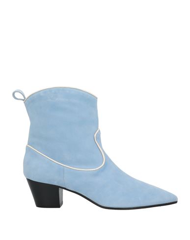 L'autre Chose L' Autre Chose Woman Ankle Boots Pastel Blue Size 7 Soft Leather