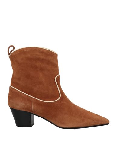 Shop L'autre Chose L' Autre Chose Woman Ankle Boots Camel Size 7 Leather In Beige