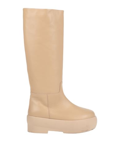 Gia Borghini Woman Knee Boots Beige Size 10 Soft Leather