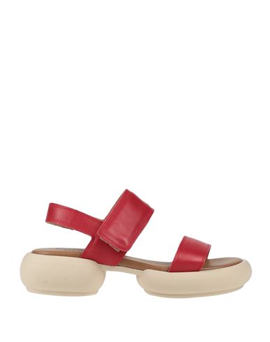 Unlace Woman Sandals Red Size 6 Soft Leather