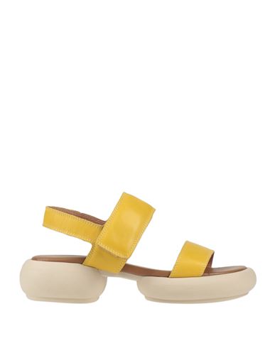 Unlace Woman Sandals Mustard Size 6 Soft Leather In Yellow