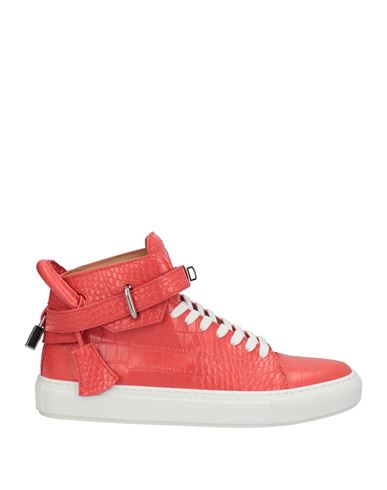 Buscemi Man Sneakers Red Size 7 Soft Leather