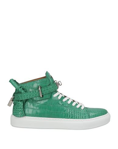 Buscemi Man Sneakers Green Size 7 Soft Leather