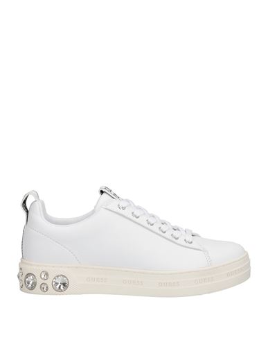 Guess Woman Sneakers White Size 10 Soft Leather