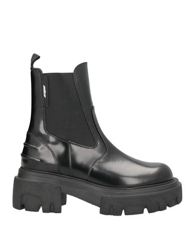 Msgm Woman Ankle Boots Black Size 5 Soft Leather