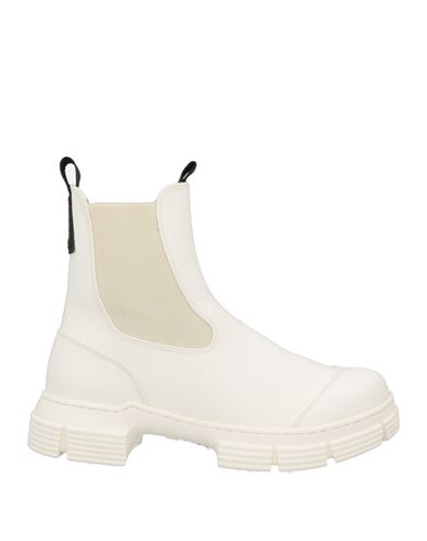 Shop Ganni Woman Ankle Boots White Size 9 Rubber