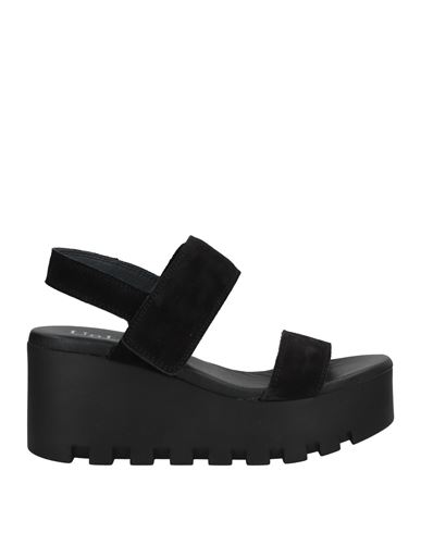 Unlace Woman Sandals Black Size 5 Soft Leather