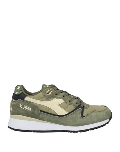 Diadora Man Sneakers Dark Green Size 9.5 Soft Leather, Textile Fibers