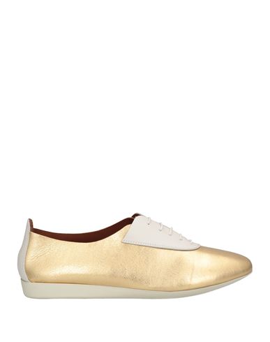 La Corte Della Pelle By Franco Ballin Woman Lace-up Shoes Gold Size 6 Cowhide