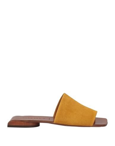 Clergerie Woman Sandals Ocher Size 5 Soft Leather In Yellow