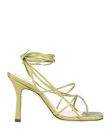 Luca Valentini Woman Sandals Acid Green Size 5 Soft Leather
