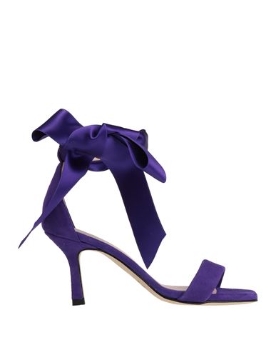 Luca Valentini Woman Sandals Purple Size 5 Soft Leather